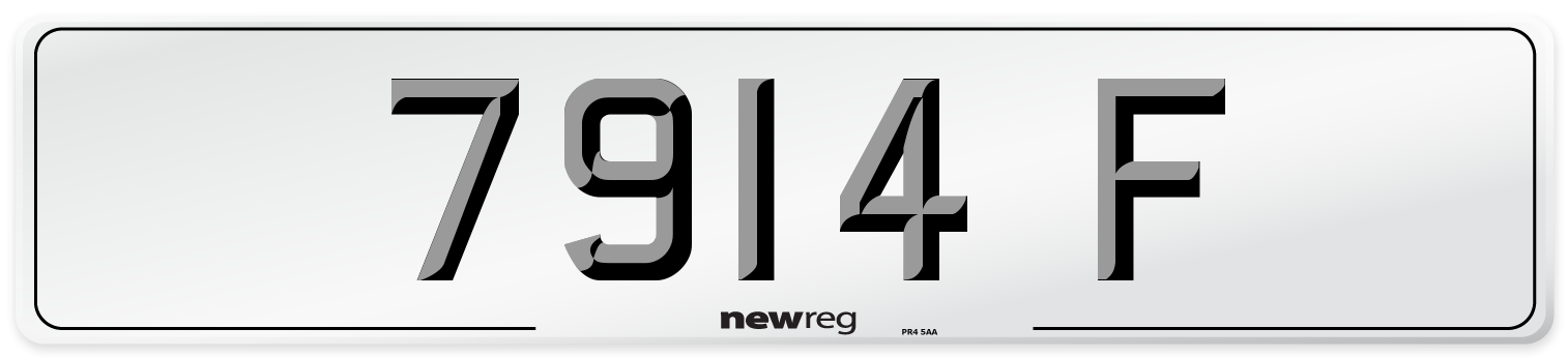 7914 F Number Plate from New Reg
